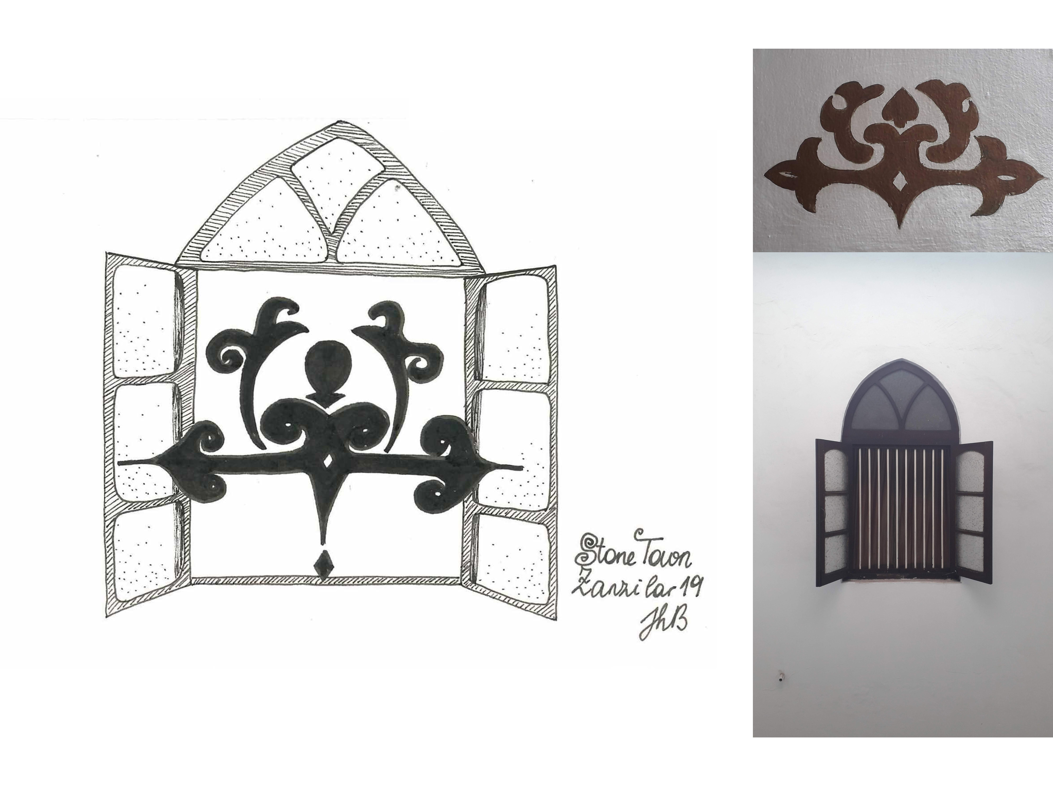 zanzibar ornament und fenster